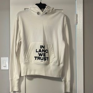Helmut Lang white hoodie